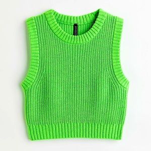 Green sweater vest